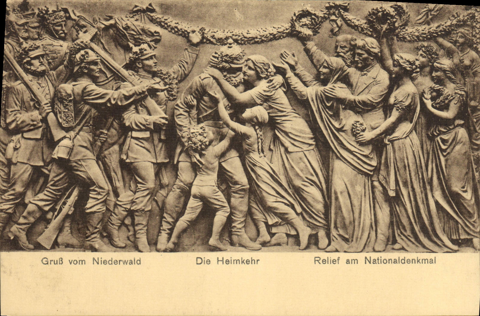 Heimkehr — Relief am Nationaldenkmal — K.S.M. No. 294