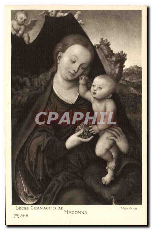 CPA Lucas Cranach d Ae Madonna Minohen 