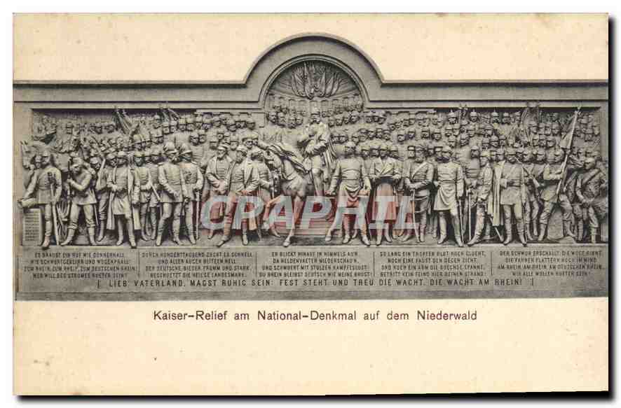 CPA Kaiser Relief am National Denkmal auf dem Niederwald 