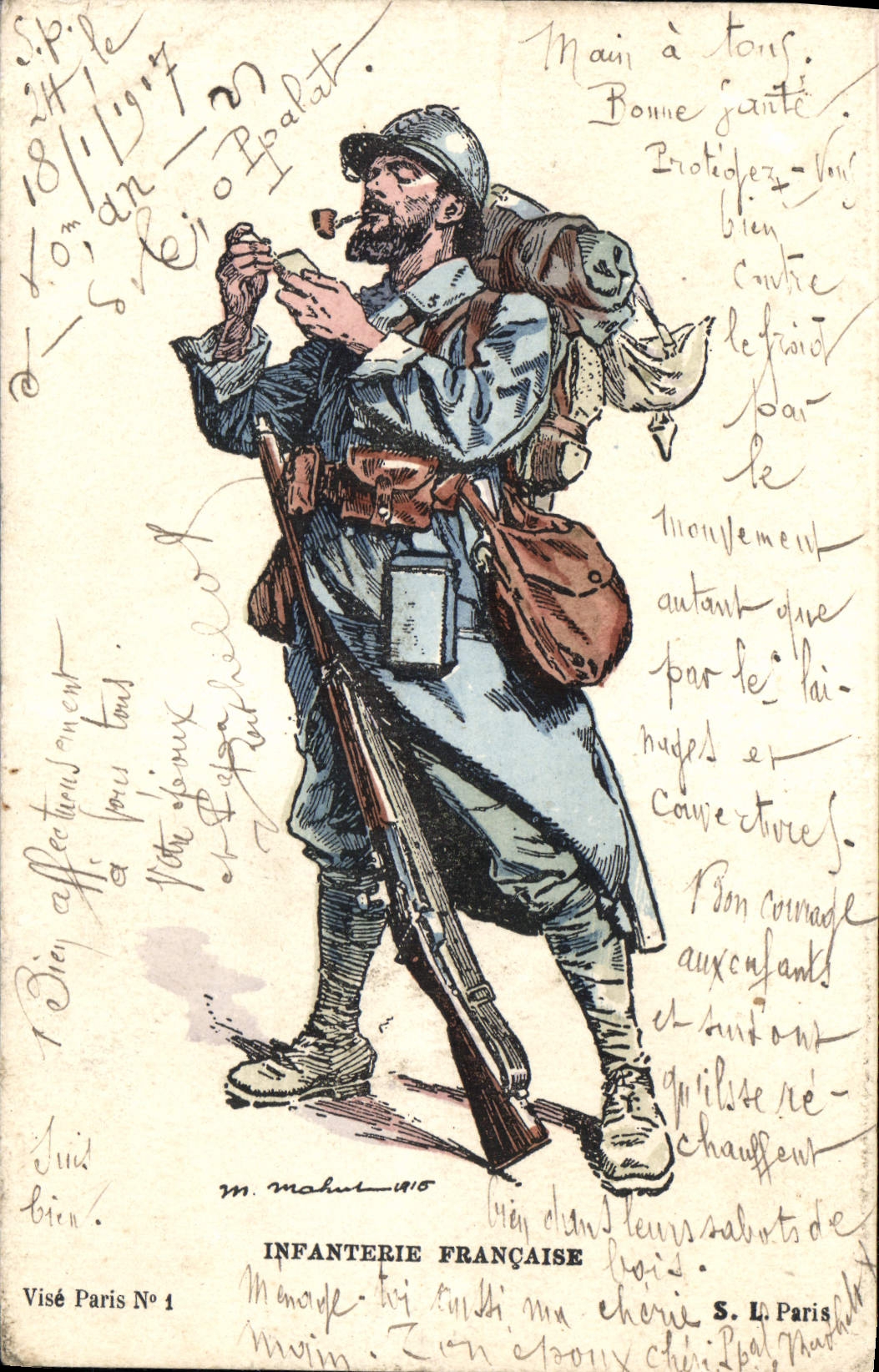 Soldat français — Infanterie française — S. L. Paris, N° 1