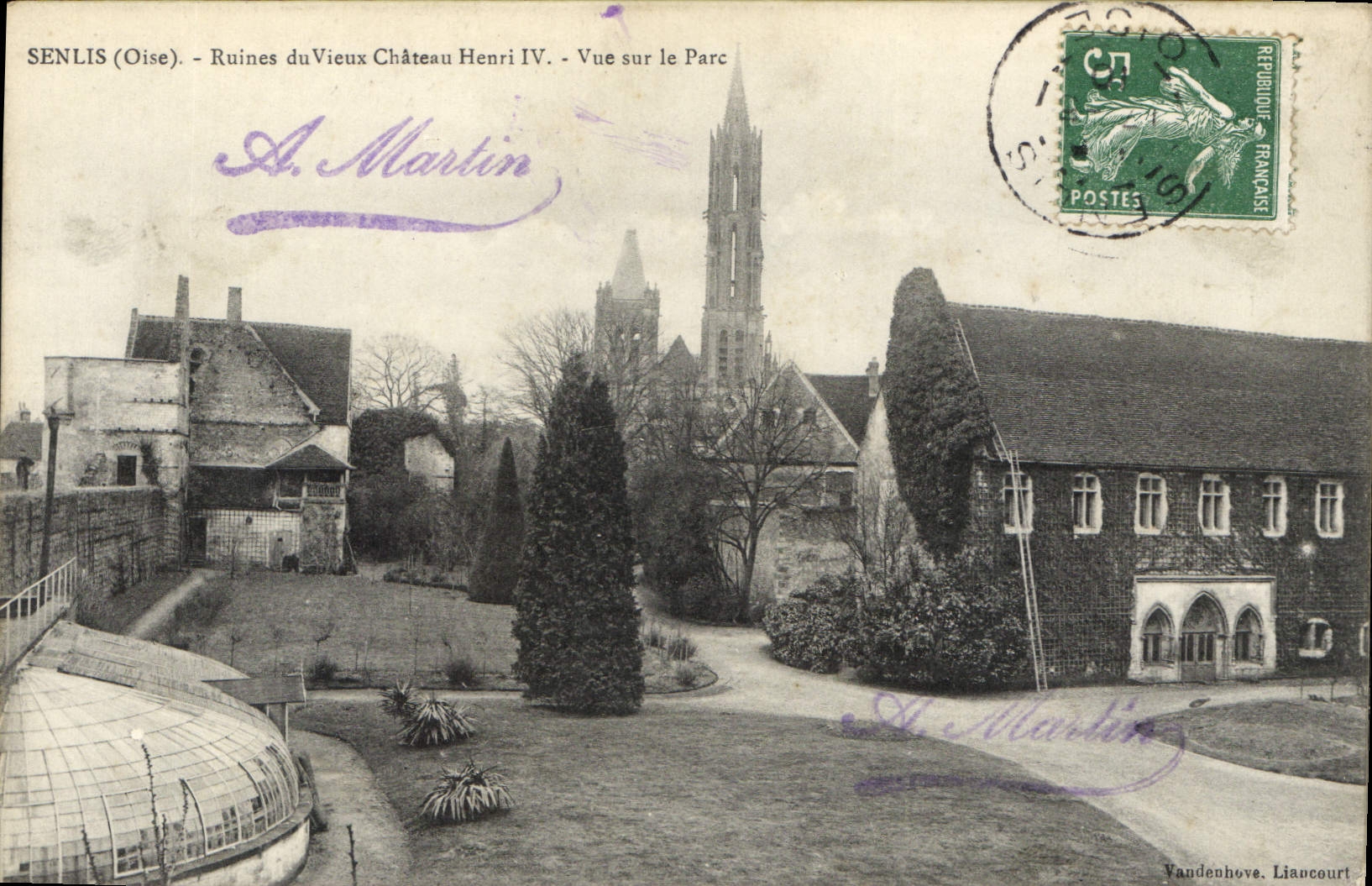 Senlis (Oise) - Ruines du Vieux Château Henri IV - Vue sur le Parc - A. Martin