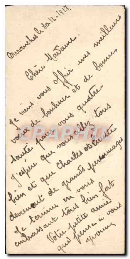 CPA Bonne Annee  — Verso