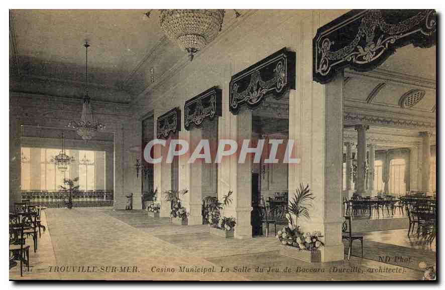 CPA Trouville sur Mer Casino Municipal la Salle du jeu de Baccara 