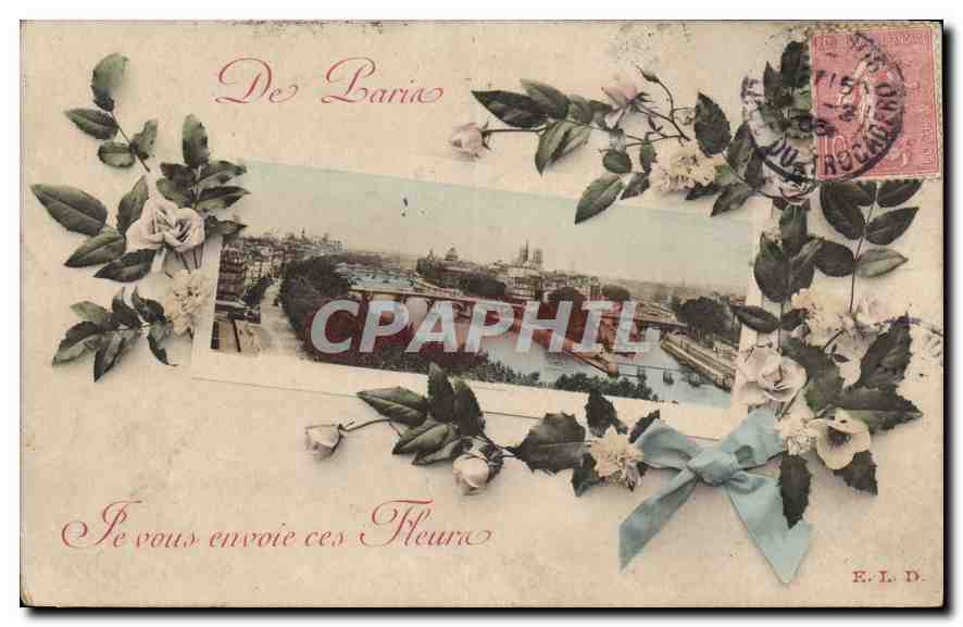 CPA De Paris je vous envoie ces Fleurs 