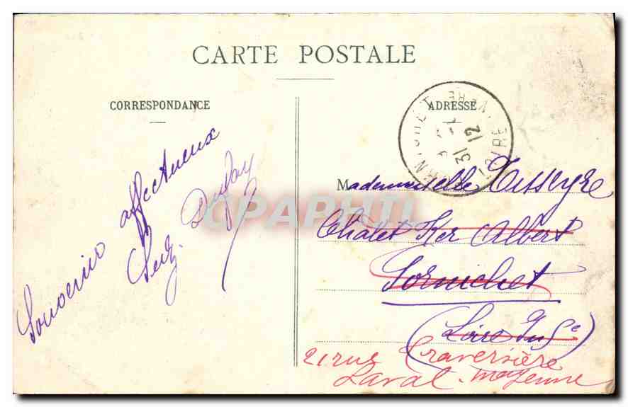 CPA La Normandie Pittoresque Vallee de la Vere Rochers du Buat  — Verso