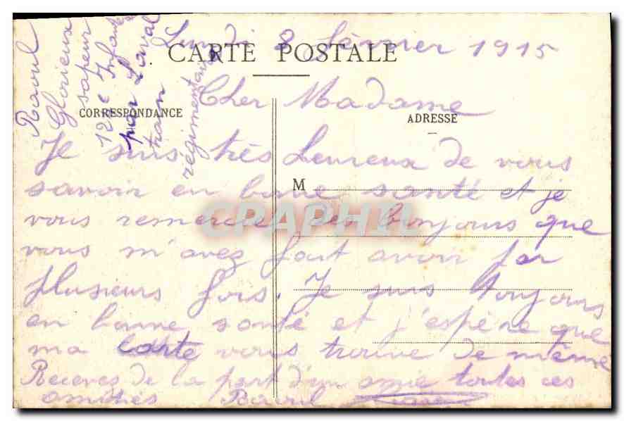 CPA Chalons sur Marne la Cathedrale  — Verso