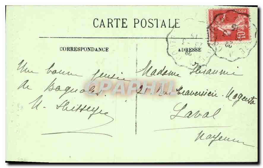 CPA Bagnoles de l'Orne Sous Bois dans le Parc de l'Etablissement Thermal Allee du Dante  — Verso