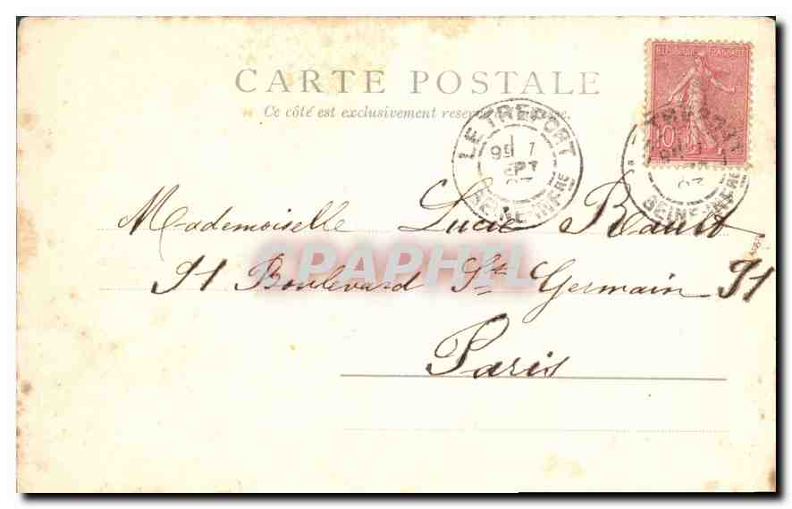 Esplanade de la plage à Le Tréport — vue de la côte — éditeur anonyme, n° 4377 — Reverso