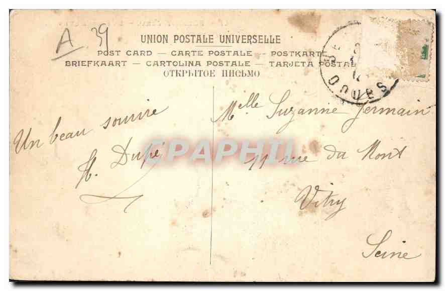 CPA Poligny Jura La Pierre qui Vire  — Rückseite