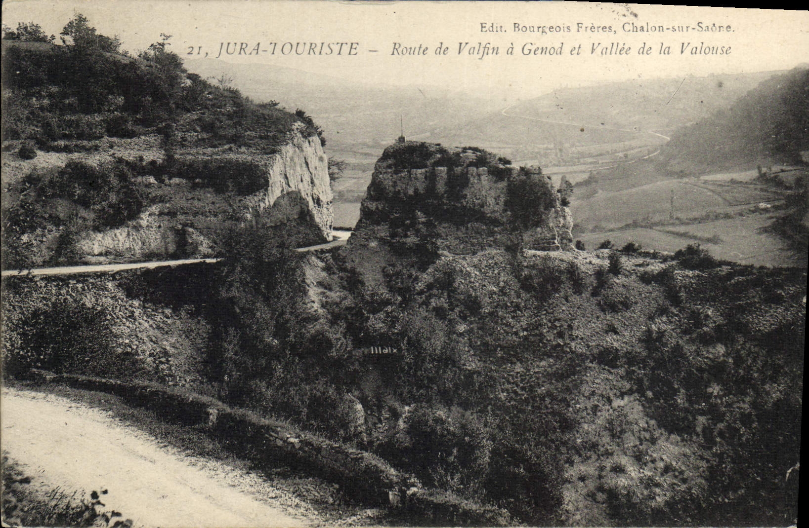 Route de Valfin to Genod and Valley of the Valouse — JURA-TOURISTE — Edit. Bourgeois Frères, Chalon-sur-Saône