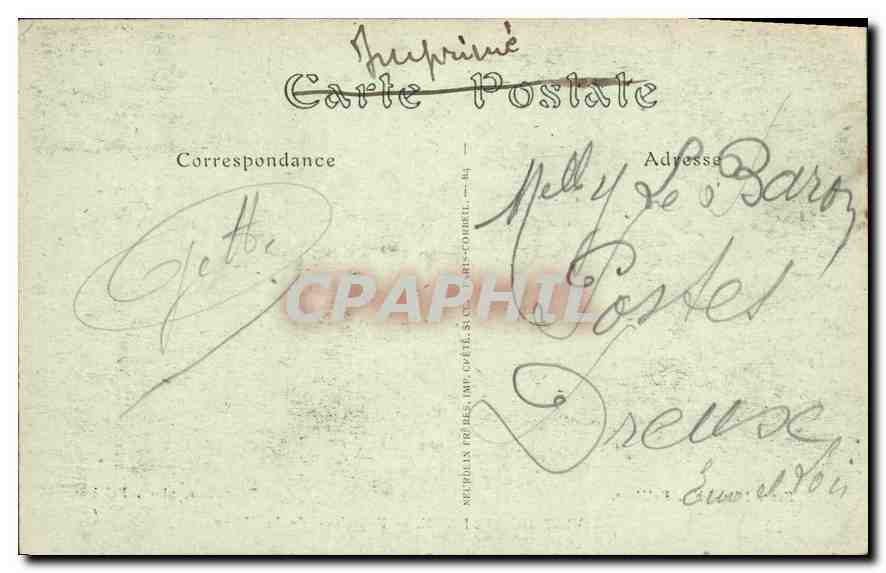 CPA Foret de Belleme Fontaines de la Herse  — Rückseite