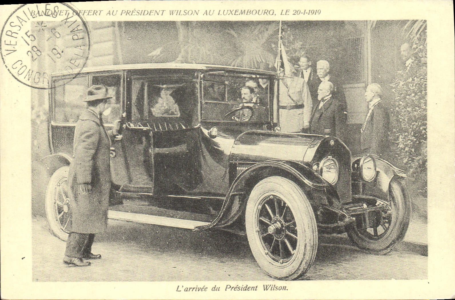 REPRO Banquet Offert au President Wilson au Luxembourg le 20 1 1919 l'arrivee du President Wilson Au