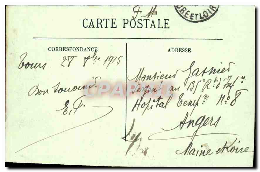 CPA Tours I et L Porte d'entree de l'Hotel Gouin bati au XV siecle par Jean de Xaincoings  — Rückseite