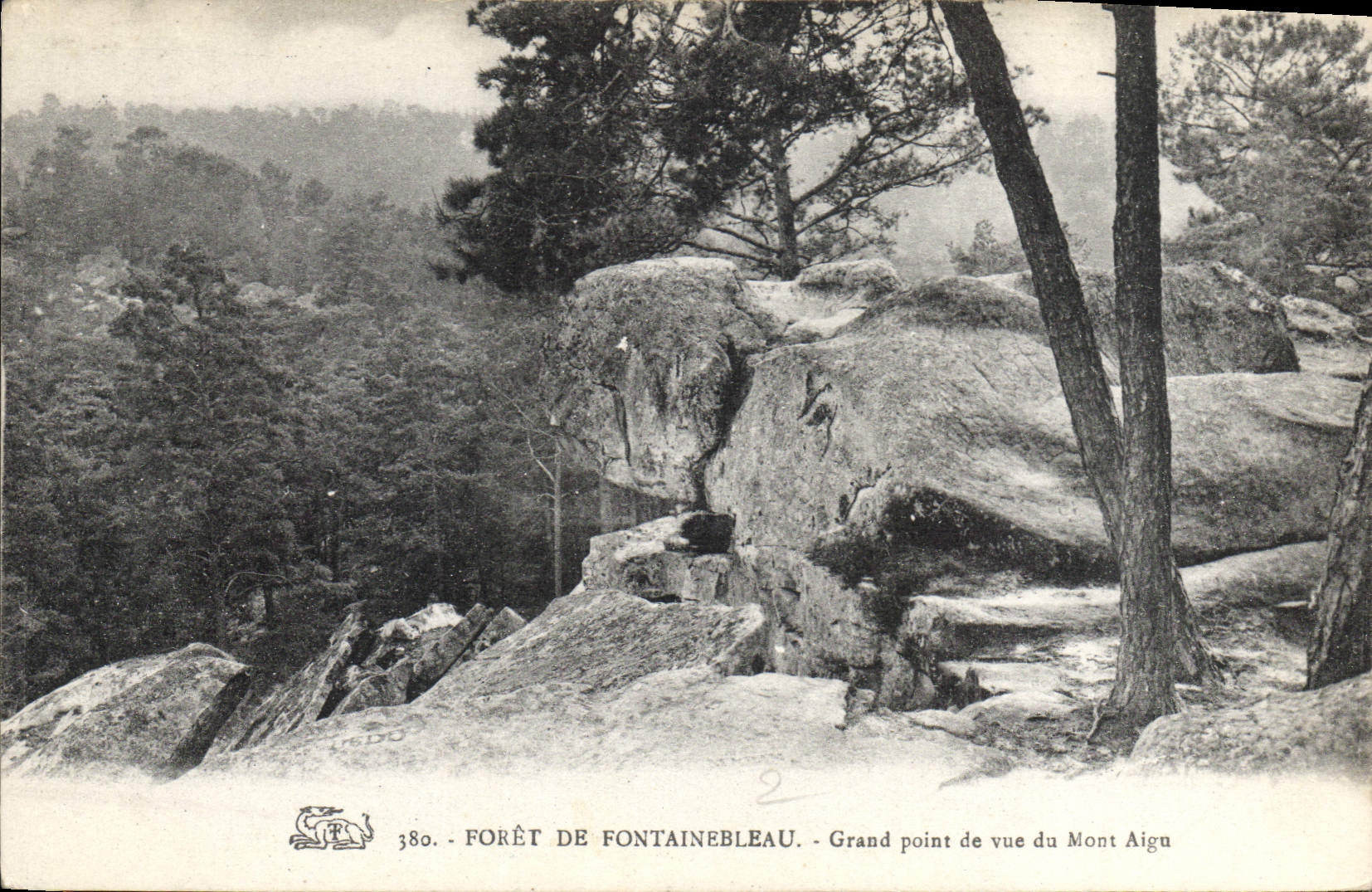 Forest of Fontainebleau — Grand View from Mont Aigu — publisher Lédo, n° 380