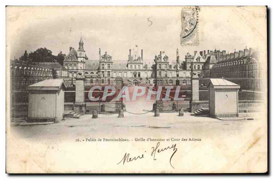 Palais de Fontainebleau — Grille d'honneur et Cour des Adieux — Pierre Henry, n°26