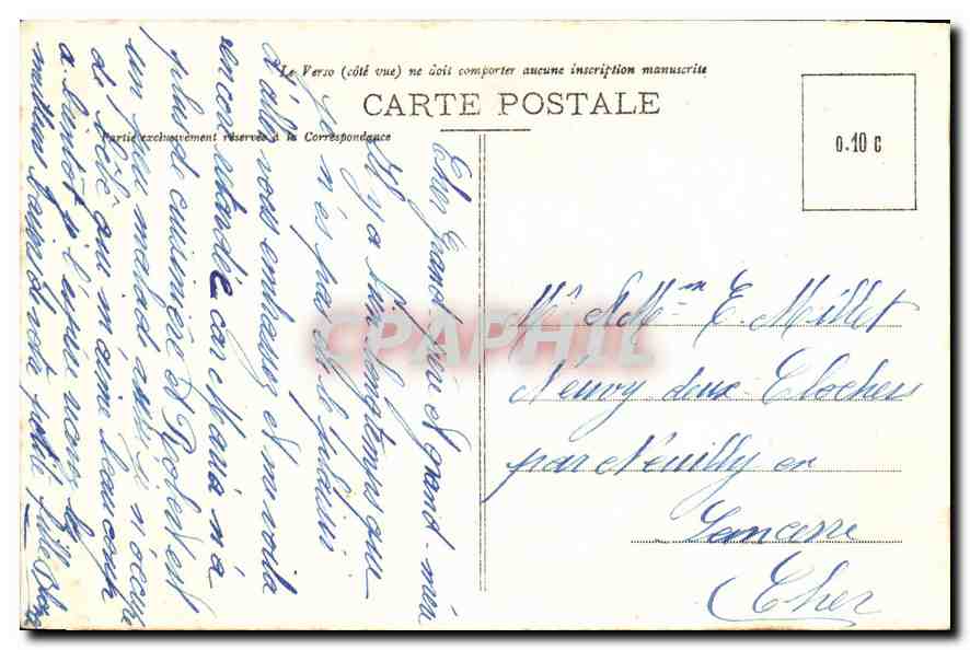 Palacio de Fontainebleau — Jardín Inglés — Avenida de Sully — Editor STIRN, n°10 — Reverso