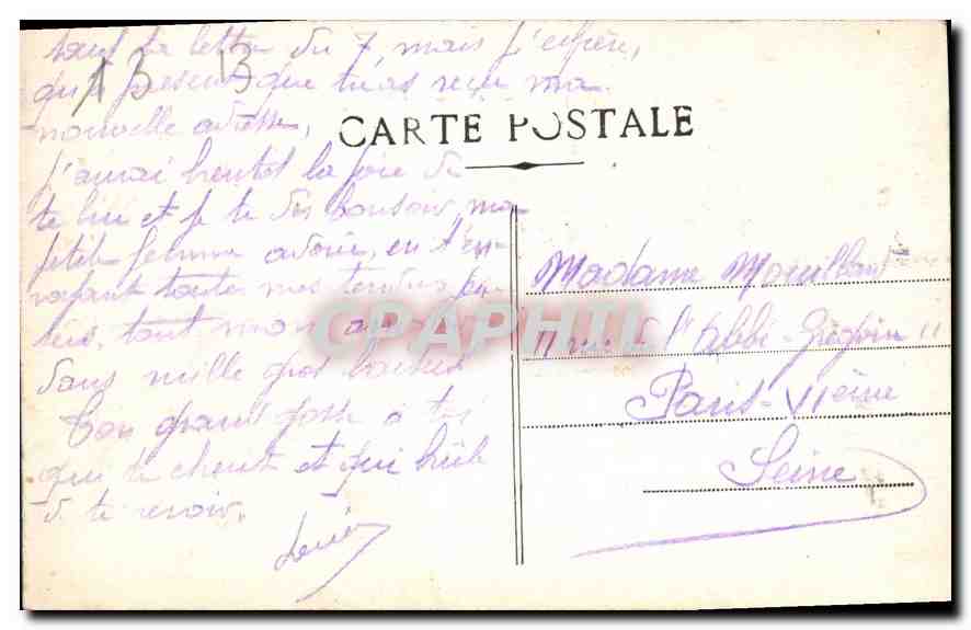 CPA Marseille la Cannebiere  — Rückseite