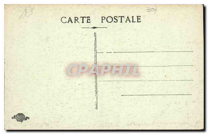 CPA Marseille la Poste  — Verso