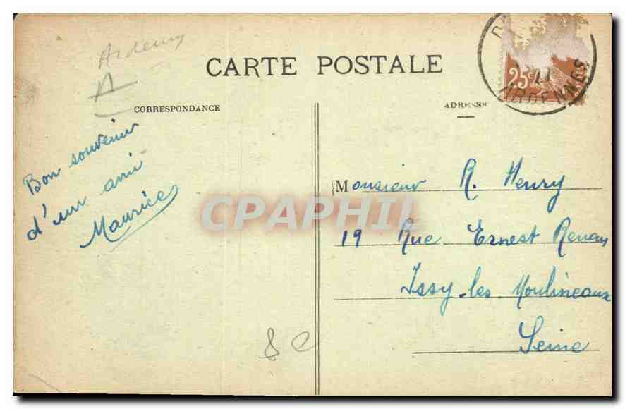 Château-Regnault — À Mi-Côte des 4 Fils Aymon — éditeur A. Aymon, n°44 — Verso