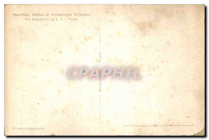 CPA Catacombes de S Calliste l'Avennue Pie IX avec au fond la de S Pierre  — Rückseite