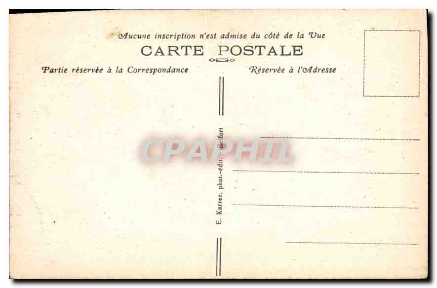 CPA Ballon d'Alsace au Sommet la Vierge  — Rückseite
