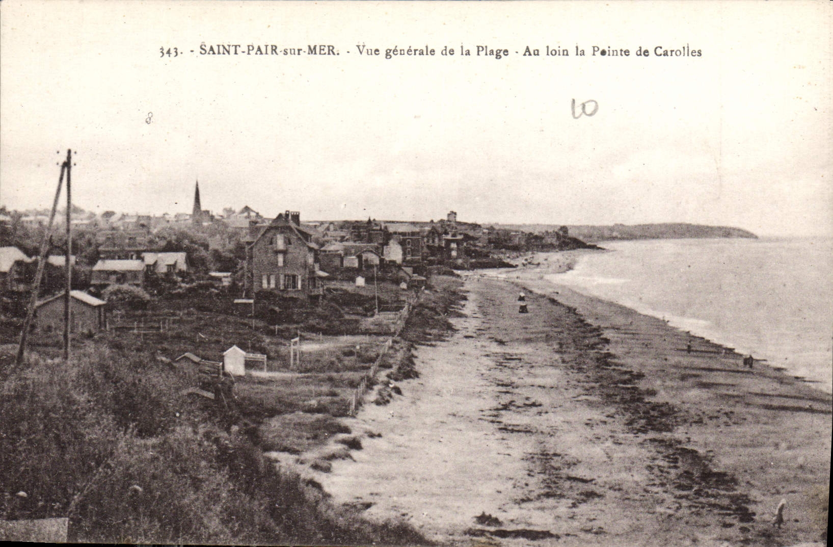 Saint-Pair-sur-Mer — Vue générale de la plage, au loin la Pointe de Carolles — Laurent-Nel, Rennes
