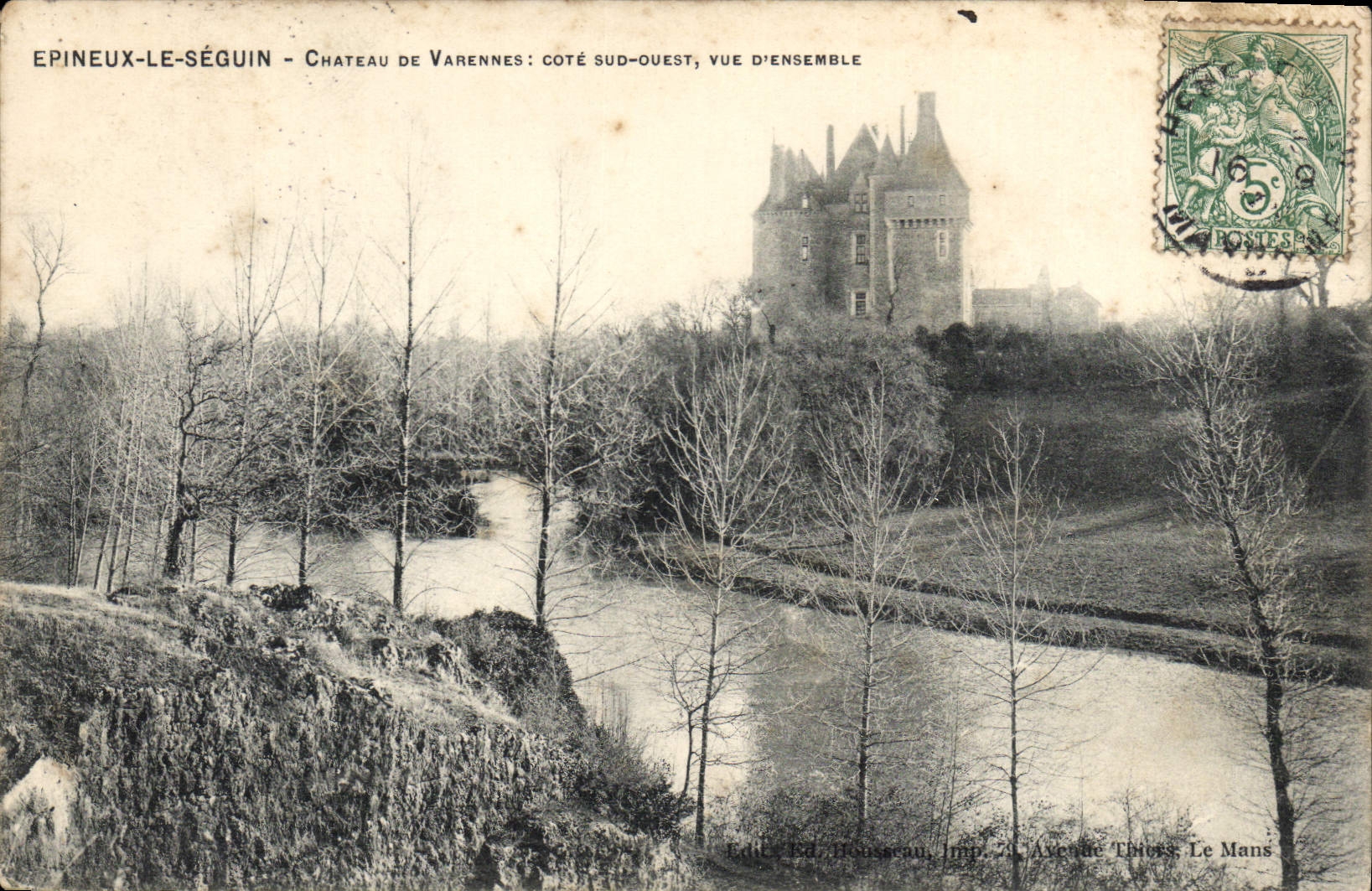 CPA Epineux le Seguin Chateau de Varennes cote sud ouest vue d'ensemble 