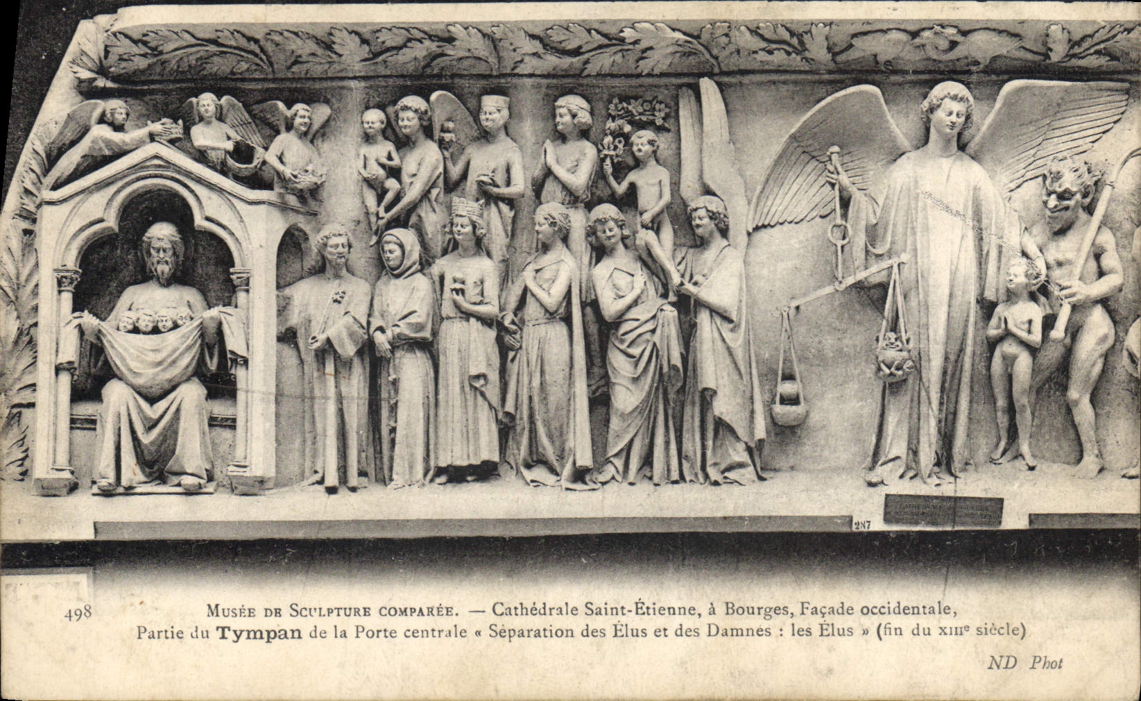 CPA Musee de Sculpture Companer Cathedrale Saint Etienne a Bourges facade occidentale 