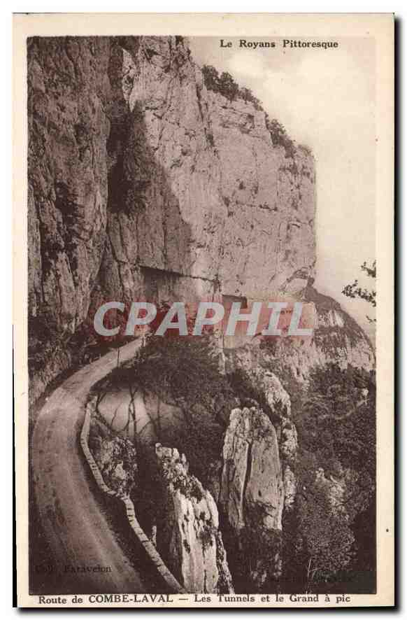 CPA Route de Combe Laval Les Tunnels et le Grand a pic 