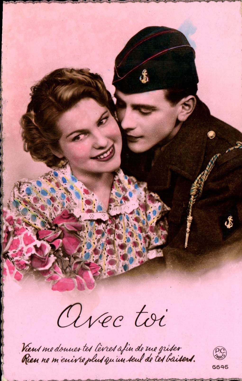 CPA Avec toi Femme