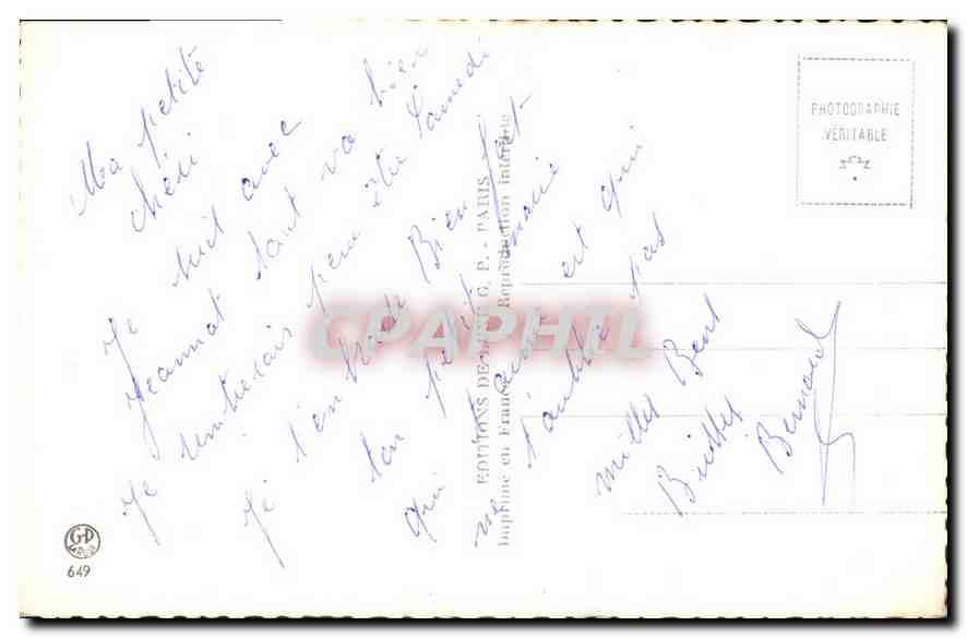 CPA Coeurs Enchaines Femme — Verso