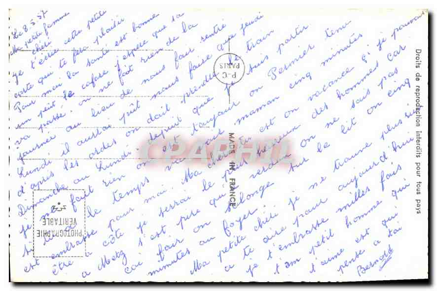 CPA Restez aupres de moi Femme — Rückseite