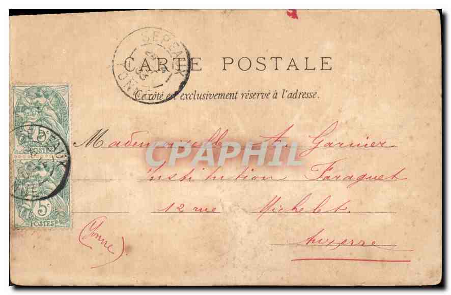 CPA La Petite Nourrice Enfant Agneau — Rückseite
