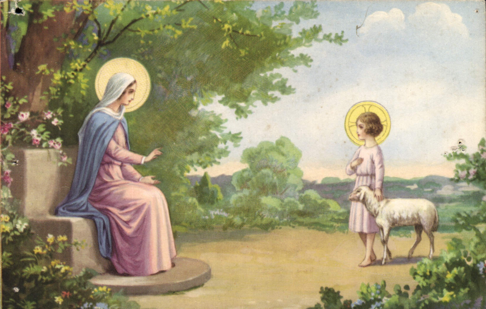 CPA Vierge Christ