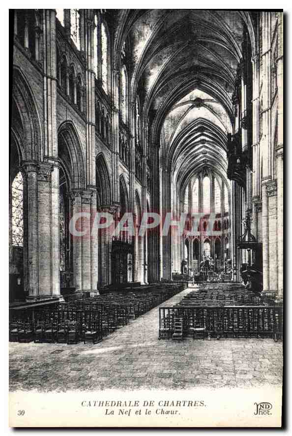 CPA Cathedrale de Chartres La Nef et le Choeur 