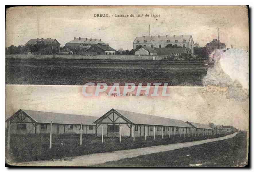 Dreux — Caserma del 101° di Linea — Editore: Tipografia di Dreux