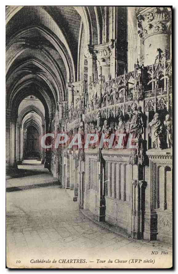 CPA Cathedrale de Chartres Tour du Choeur XVIs 