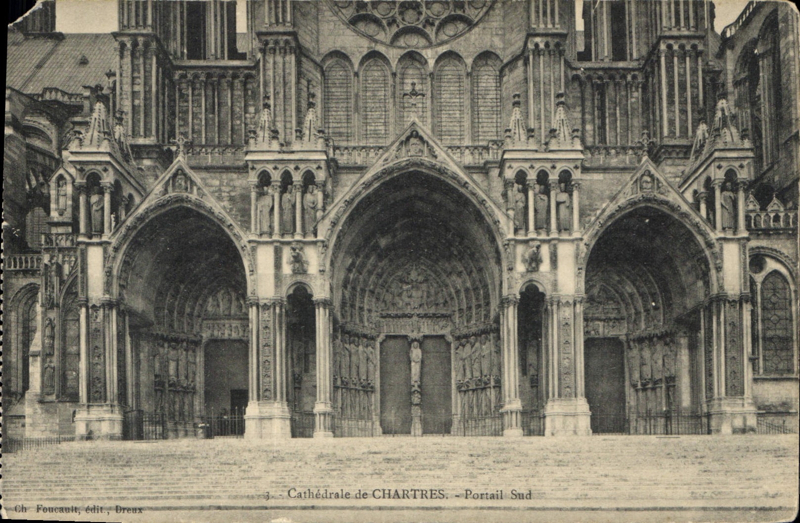 CPA Cathedrale de Chartres Portail Sud 