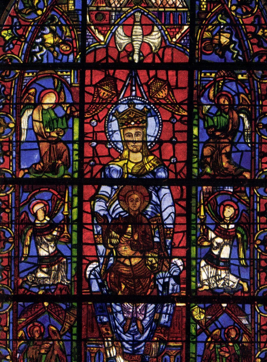 Cathédrale de Chartres — Notre-Dame de la Belle Verrière — Partie Supérieure — Éditeur H. Nouvet & Cie, n°22