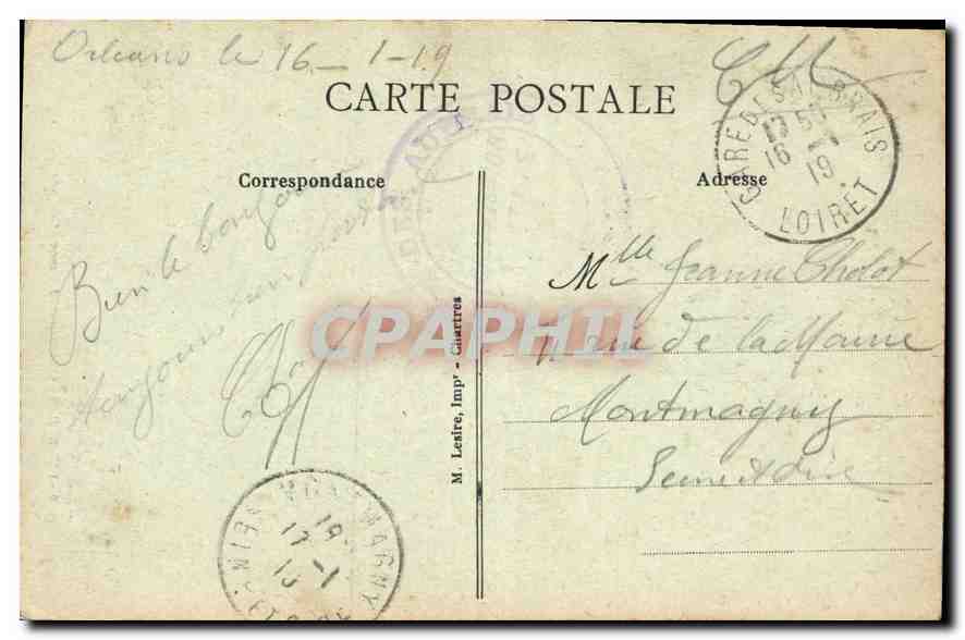 CPA Chartres Cathedrale l'Assomption par Bridon  — Verso