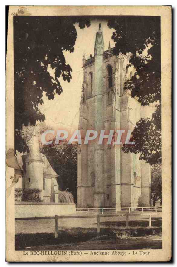 Le Bec-Hellouin (Eure) — Antigua Abadía — La Torre - Anverso