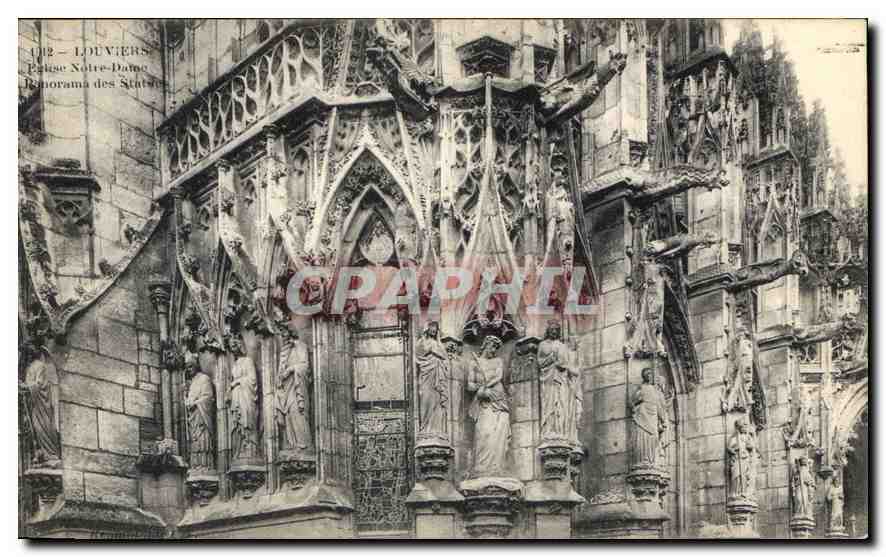 CPA Louviers Eglise Notre Dame Panorama des Statues 