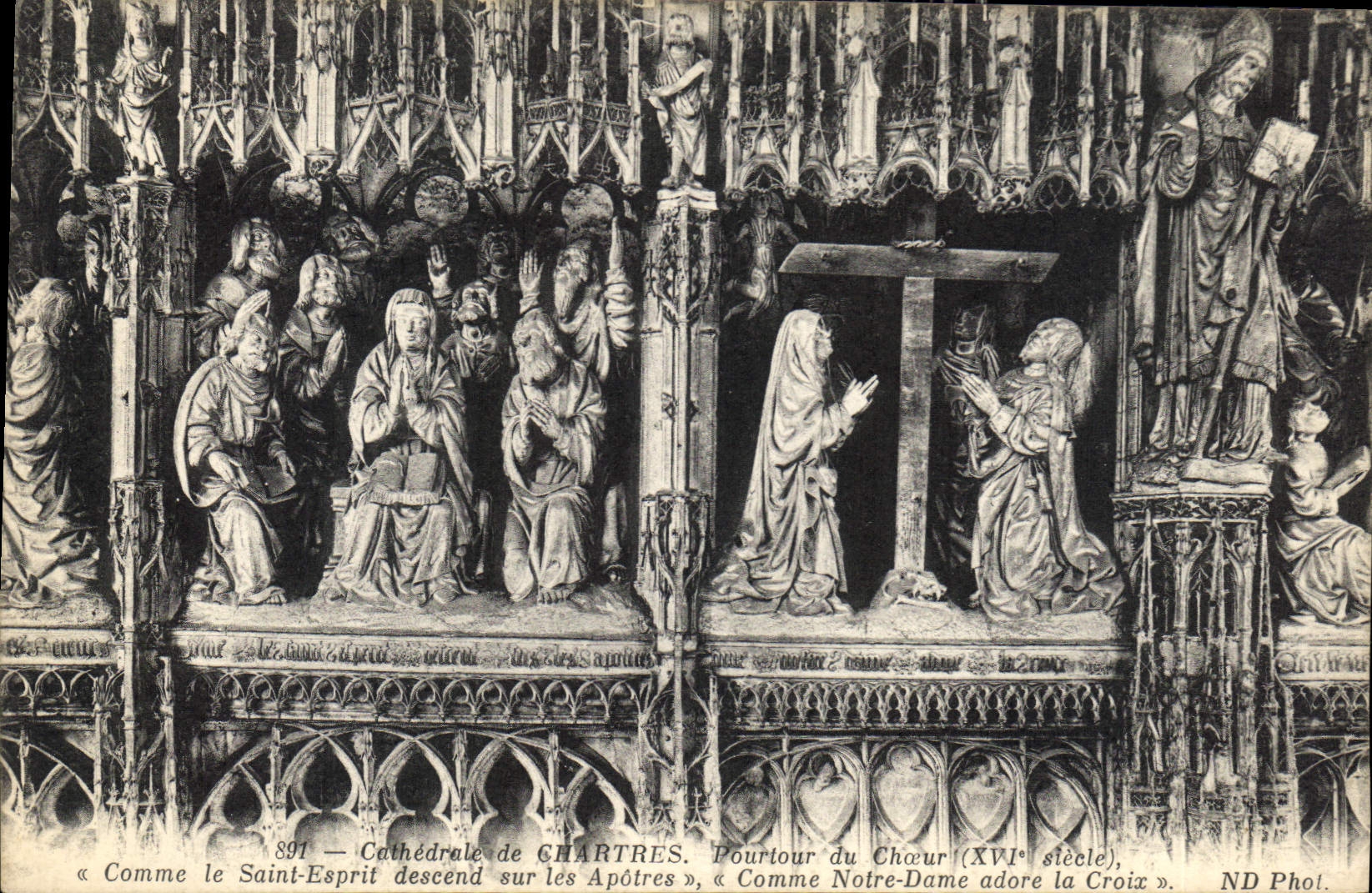 Cathédrale de Chartres — Poutour du Chœur (XVIe siècle) — ND Phot.