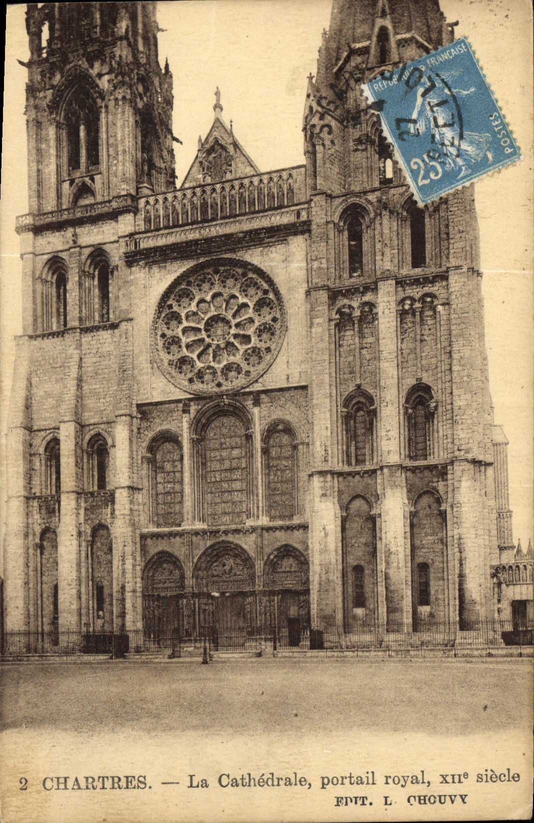 CPA Chartres La Cathedrale portail royal XII siecle 