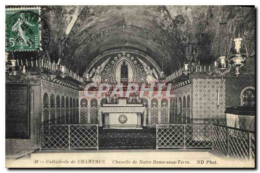 CPA Cathedrale de Chartres Chapelle de Notre Dame sous Terre 