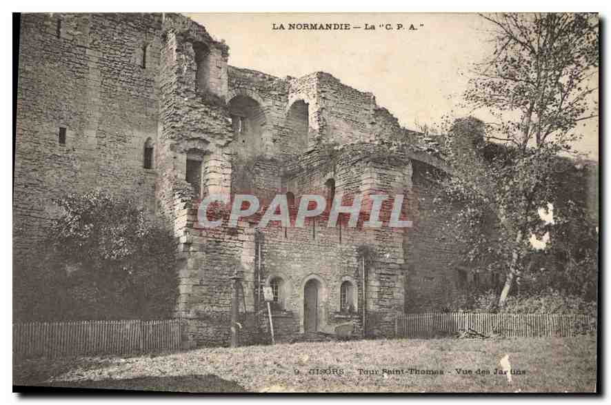 CPA La Normadie Gisors Tour Saint Thomas Vue des Jardins 