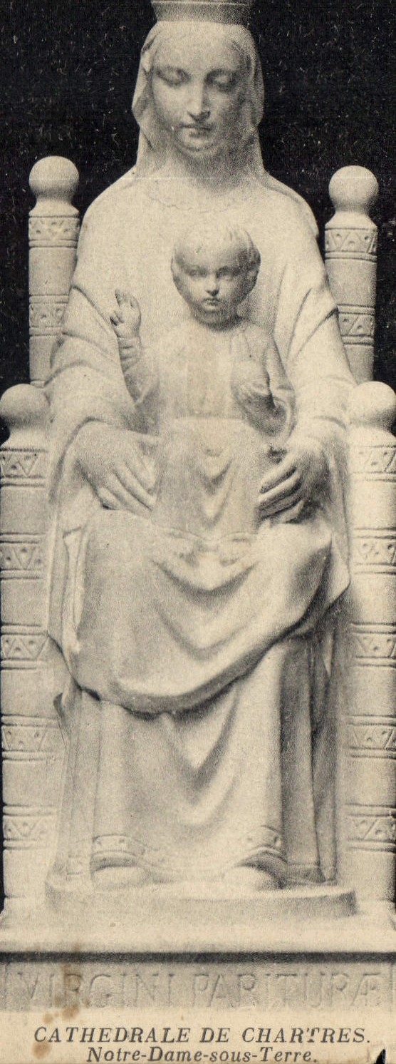 Vierge à l'Enfant — Cathédrale de Chartres — Ancienne Établissement Nurbudin et Cie