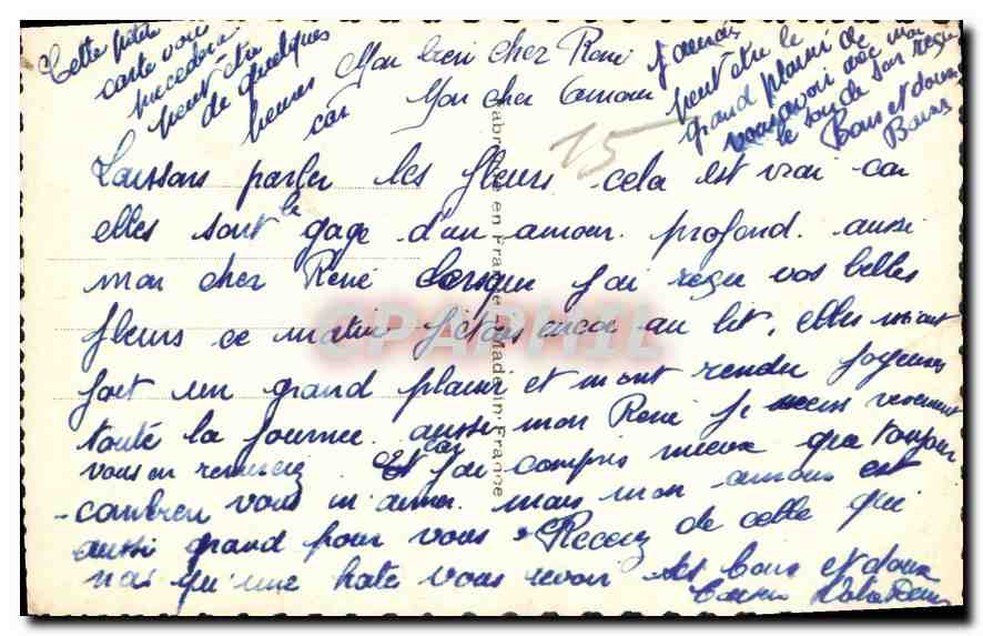 CPA Laissons parler les fleurs que votre coeur ne reste sourd a ces fleurs qui parlent d'amour Femme — Verso