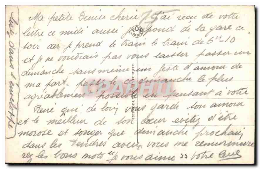 CPA Le Charme de ta voix Femme — Rückseite