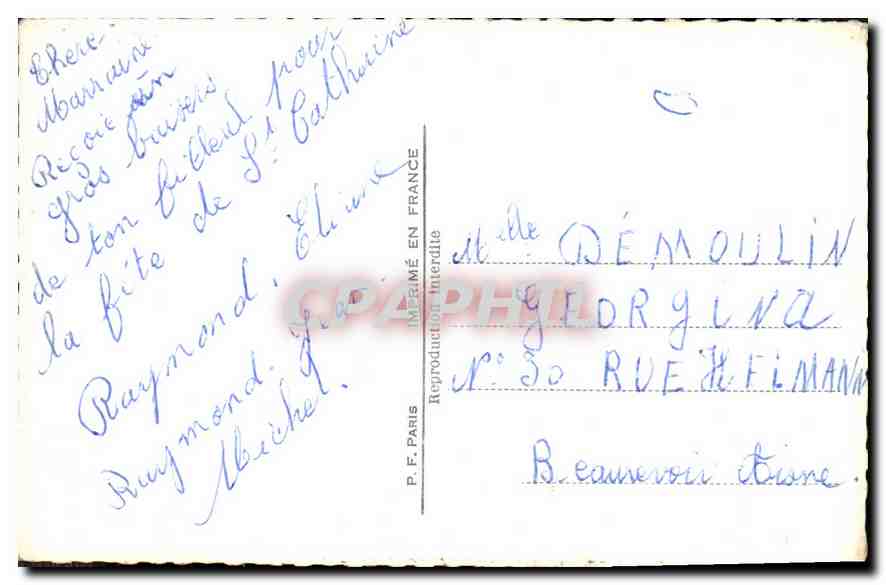 CPA Pluie de Roses Femme — Rückseite
